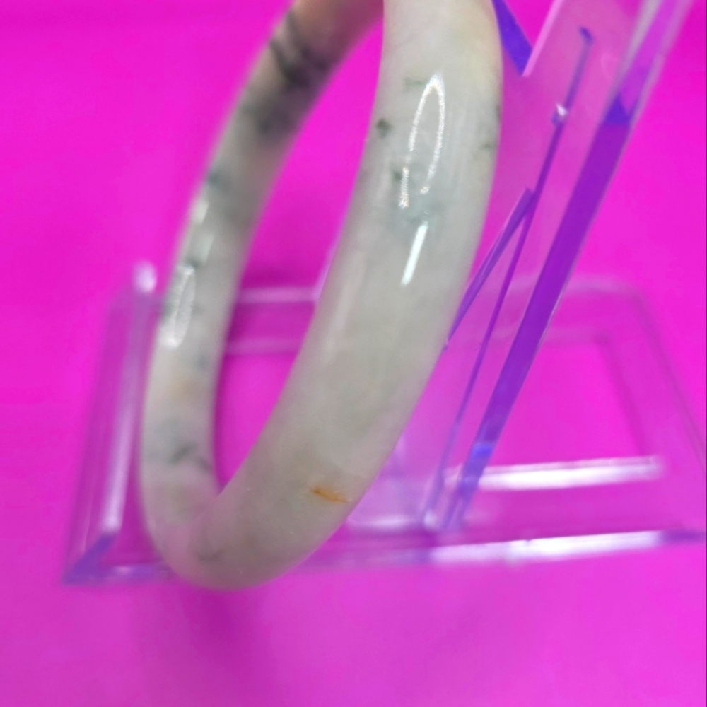 Estate Chinese Jade Carved Bangle Bracelet